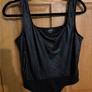 Black Sleeveless Bodysuit